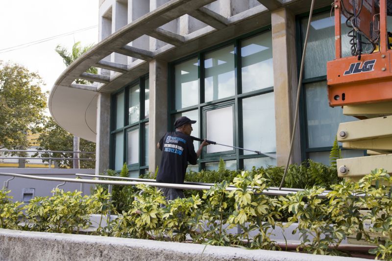 Cleaning a Commercial Building
